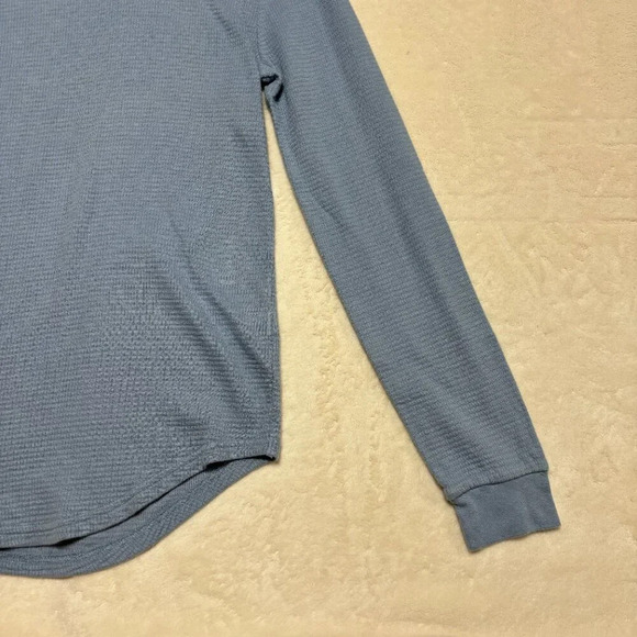 Hollister Mens 100% Cotton Waffle Knit Long‎ Sleeve Shirt XS Baby Blue - Picture 5 of 10
